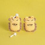 Wholesale Cute Design Cartoon Handcraft Wool Fabric Cover Skin for Airpod (1 / 2) Charging Case (Lion)